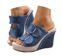 Wedge Heel Sandals for Women & Girls Wedge Heel Beach Sandals Summer Summer Wide Width Beautiful Thongs Flip Flops Shoes Breathable Odour Resistant Graduation