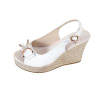 Wedge Heel Shoes Summer Women's Platform Fish Mouth One-Piece Lightweight Water Sole Versatile Slip Sandals Comfortable Summer Shoes Elegant Casual Shoes for Holidays Beach and Everyday Use, 03 White