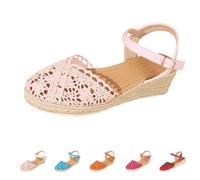 Wedge Heel Shoes Women's Closed Espadrilles Elegant Lace Fabric | Platform Sandals, Slingback Wedges Pumps Comfortable Summer Shoes, Lightweight Breathable Beach Sandals For Holiday Everyday