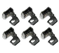 Wedge-It Doorstop - Black, Set of 6, Portable, Lightweight, Holds Doors Open to 90 Degrees
