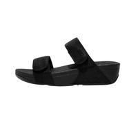 Fitflop Lulu Adjustable Shimmerlux Sliders UK 5 Black