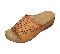 Wedge Mules For Women,Platform Slides For Women Cutout Upper Open Toe Breathable Sandals Comfortable Cushion Non-Slip Flatform Slippers Versatile Summer Shoes For Indoor Outdoor Daily Wear