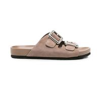 Wedge Open-Toe Slippers - female - Sergio Moretti - Sliders - Beige - 5 UK - Shoes 5 UK
