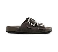 Wedge Open-Toe Slippers - female - Sergio Moretti - Sliders - Brown - 7 UK - Shoes 7 UK