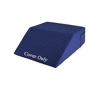 Wedge Pillow Cover case Leg Elevation Pillowcase Knee Post-Surgery Bed Wedge Replacement case with Pocket (Cover Only) - 24x21x8 Pillow Protector