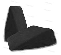 Wedge Pillow for anti snore, back pain, shoulder & neck pain relief | Acid reflux pillow for GERD, sleep apnea & back rest for bed pillow wedge with Fluffy Fleece Cover (Black, 34cm X 36cm X 10cm)