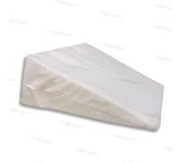 Wedge Pillow for back pain, neck support & breathing problems Memory foam support pillow for Anti Snoring & sleep apnea Acid Reflux Pillow with Soft, Washable Fleece Cover (White, 38cm X 32cm X 8cm)