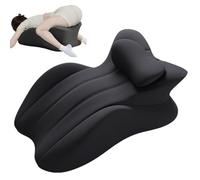 Wedge Pillow for Couples Intimacy - Memory Foam Sex Cushion for Adult Play, Low-Profile Bed Ramp Pillow Multifunctional Couple Back Invisible Wedge Pillow, for Sit Ups Sitting, Lying (Black)