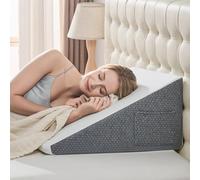 Wedge Pillow for Sleeping - 60x60x19cm Bed Wedge for Headboard Triangle Pillow, Memory Foam Wedges for Acid Reflux, GERD, Snoring, Post Surgery Back Pain Relief, Leg Elevation, Washable Cover