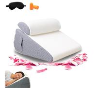 Wedge Pillow Sleep Apnea, Wedge Pillow for Bed Adult, Removable Memory Foam Incline Cushion with Headrest, for Gerd, Snoring, Back and Leg Pain (1)