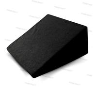 Wedge Pillow Support Cushion, Memory Foam bed chair pillow for Back Pain Relief, Leg rest, Neck Support & Acid Reflux, support pillow for Heartburn, snoring & Sleep Apnea (Black, 60cm X 60cm X 10cm)