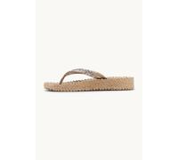 Wedge Platform Flip-Flops with Sparkling Stones Women Ilse Jacobsen Hornbæk Marron 40