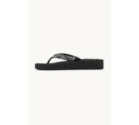 Wedge Platform Flip-Flops with Sparkling Stones Women Ilse Jacobsen Hornbæk Noir 40