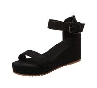 Wedge Sandals For Women Comfortable, Platform Sandals For Women With Adjustable Buckle Breathable Open Toe Summer Shoes Comfy Plantar Non-Slip Stylish Flat Sandals For Daily Wear Work Date