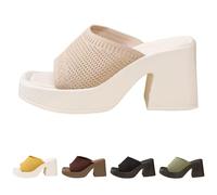 Wedge Sandals for Women,Fashion Platform Slide Slippers for Women Soft Upper Comfortable Open Toe Casual Footwear Beige