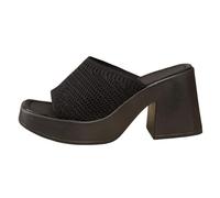 Wedge Sandals for Women,Fashion Platform Slide Slippers for Women Soft Upper Comfortable Open Toe Casual Footwear Black