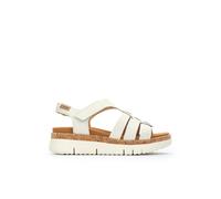 Wedge sandals for women in leather Pikolinos Palma Blanc 36
