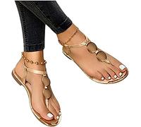 Wedge Sandals for Women Open Toe Ankle Strap Platform Sandals Leather Comfort Summer Outdoor Beach Sandal Shoes,Gold,US7.5/EU39