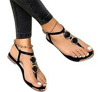 Wedge Sandals for Women Open Toe Ankle Strap Platform Sandals Leather Comfort Summer Outdoor Beach Sandal Shoes,Black,US8/EU40