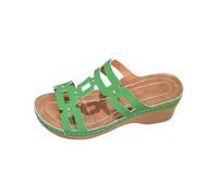 Wedge Sandals for Women Open Toe Orthopedic Sandals Womens Arch Support Summer Slip Wide Fit Ladies Walking Sandal Slip on Platform Shoes Casual Beach Comfy Washable Sliders Sport Wedges Shoes