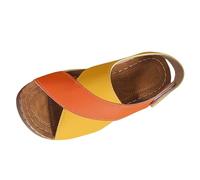 Wedge Sandals for Women Platform Cross Orthopedic Sandals Comfortable Espadrille Shoes Dressy Summer Open Toe Ankle Strap Low Heel Trendy Beach Shoes for Holiday Wear