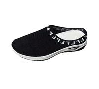 Wedge Sandals for Women,Women's Slip On Sandal with Breathable Mesh Upper Open Toe Casual Summer Comfort Flat Slide Sandals Black