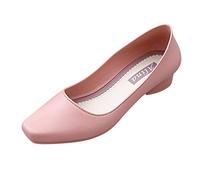 Wedge Sandals Women's Pumps with Block Heel Elegant Business Office Work Pumps Comfortable Evening Shoes Wedding Party Bridal Shoes Summer Shoes Moccasins Leisure Shoes Leather Lightweight, pink, 8 UK
