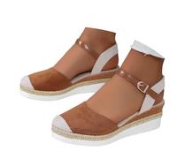Wedge Sandals Women's Sandals Rhinestone Boho Slip Sandals Front Closed Strap Sandals Wide H Sandals Leisure Beach Evening Shoes Toe Sandals Fish Mouth Buckle Sandals