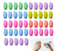 Wedge-Shaped Pencil Eraser Caps - Secure Pressure Fit, 1cm School Erasers for Drafting, Flexible Latex-Free Material, Random Vibrant Colours | Sketching Gear for Fine Art Tutors & Primary Teachers