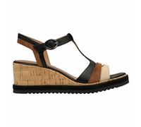 Wedge T-Bar Sandals Black
