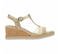 Wedge T-Bar Sandals Gold-Coloured