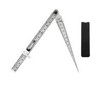 Wedge Taper Ruler Stainless Steel 0-150mm Welding Feeler Gauge Depth Inspection