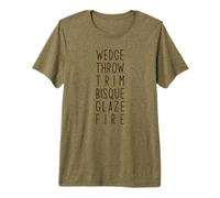 Wedge Throw Trim Bisque Glaze FIRE Pottery Ceramics Meme Premium T-Shirt
