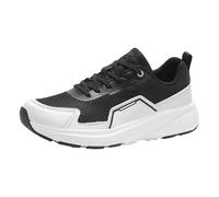 Wedge Trainers for Men, Mens Running Trainers Breathable Lightweight Sneakers with Soft Thick Sole Stylish Low Top Lace Up Footwear Gym Waking Running Fitness Sneaker Casual Athletic Footwear Black