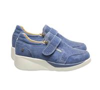 Wedge Trainers for Women Summer Breathable Wide Fit Sneakers with Arch Suppot Ladies Mesh up Athietic Non Sip Trainers High Heeled Lightweight Fitness Soft Sole Sports Walking Shoes (Blue, 43)