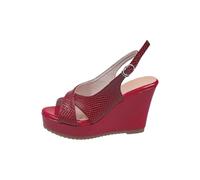 Wedges Sandals Women's Peep Toe High Heel Casual Cool Sandals Elegant Wide Feet Slippers Holiday Slippers Beach Shoes Beach Sandals Outdoor Sandals Closed Slippers, red, 7 UK
