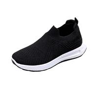 Wedges Shoes for Women Summer Orthopedic Lightweight Sneakers Closed Toe Arch Support with Soft Sole Sneaker Casual Sport Fashion Slip-On Walking Athletic Mesh Leisure Shoe Breathable Gym Trainers