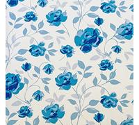 Wedgewood White on Blue Flowers Floral suttons Printed Patterned Tissue Wrapping Paper Luxury 5 Sheets