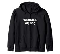 Wedgies 50 Cents Funny Insert Coins Design Zip Hoodie
