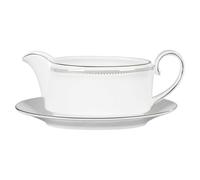 Wedgwood 50116405606 Vera Wang Grosgrain Sauce Boat Stand, Fine Bone China, White