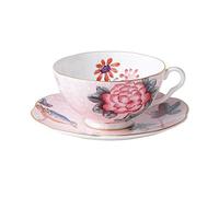 Wedgwood 5C106805127 Cuckoo Cup & Saucer Set, Fine Bone China, Pink