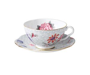Wedgwood 5C106805128 Cuckoo Cup & Saucer Set, Fine Bone China, Green