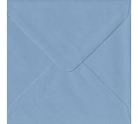 Wedgwood Blue S6 130mm x 130mm Gummed Small Square Colour Envelopes 100gsm (Pack of 50)