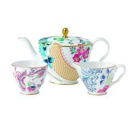Wedgwood Butterfly Bloom 3 Piece Set: Teapot, Sugar Bowl and Cream Jug