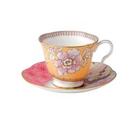 Wedgwood Orange, Pink and White Butterfly Bloom Cup Saucer