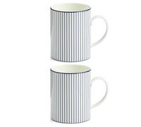 Wedgwood Set of 2 Pinstripe Mugs Blue Mix