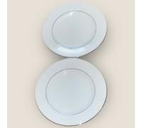 Wedgwood Vera Wang Blanc Sur Blanc 2x Side Plates 15cm Platinum Rim New w. Tag