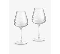 Wedgwood Vera Wang Swirl White Wine Crystal Glasses Set of Two
