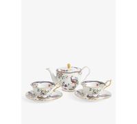 Wedgwood Wedgwood Fortune Floral-Motif Bone-China Five-Piece Tea Set