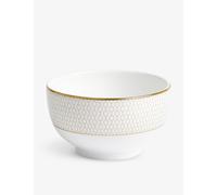 Wedgwood Wedgwood Gio Gold Metallic Geometric-Pattern Bone-China Bowl 11cm
